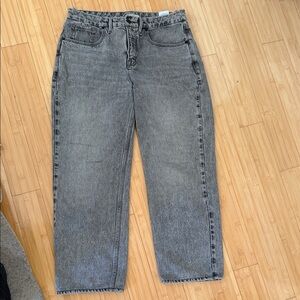 Good American Gray Flare & Wide Leg Jeans